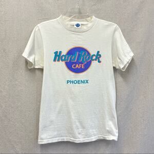 Vintage 90s Hard Rock Cafe Short Sleeve Tee Size Small 100% cotton neon‎ graphic